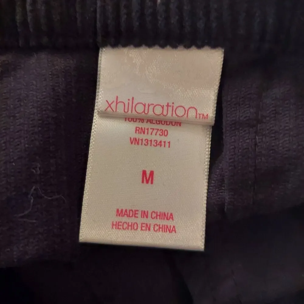Xhiliration‎ Black Corduroy Mini Skirt Medium Pockets Twee Grunge Goth